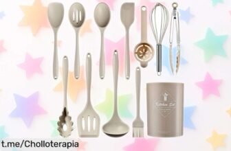 Increíble juego de utensilios de cocina de silicona con mango de acero a precio regalado, no puedes dejar pasar esta oportunidad para cocinar como un chef.