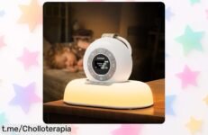 Increíble máquina de ruido blanco Glocusent con 62 sonidos y luz nocturna, el chollo perfecto para que tu bebé duerma ¡y toda la familia descanse al instante!