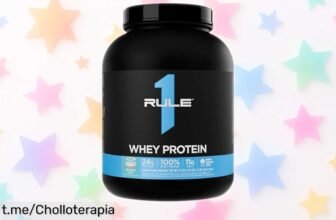 Increíble mezcla de proteínas Rule1 R1 Whey Blend Birthday Cake, ideal para ganar músculo y recuperar rápido. ¡Aprovecha este chollo que no se repetirá!