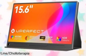 Increíble monitor portátil UPERFECT de 15,6” Full HD a precio loco: ¡disfruta de colores vibrantes y rendimiento sin límites! No te lo pierdas, tu entretenimiento al instante.