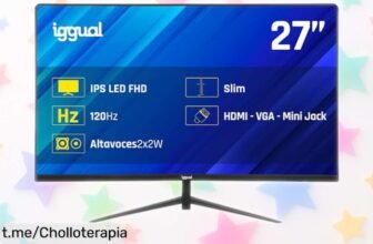 Increíble monitor profesional Iggual 27” con altavoces a un precio nunca visto, perfecto para viciarte o trabajar al máximo, ¡no te lo puedes dejar escapar!