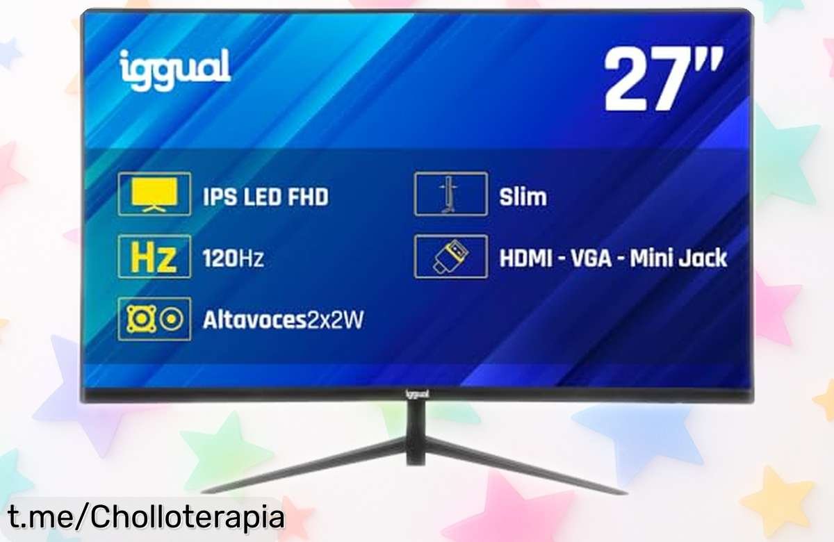 Increíble monitor profesional Iggual 27” con altavoces a un precio nunca visto, perfecto para viciarte o trabajar al máximo, ¡no te lo puedes dejar escapar!