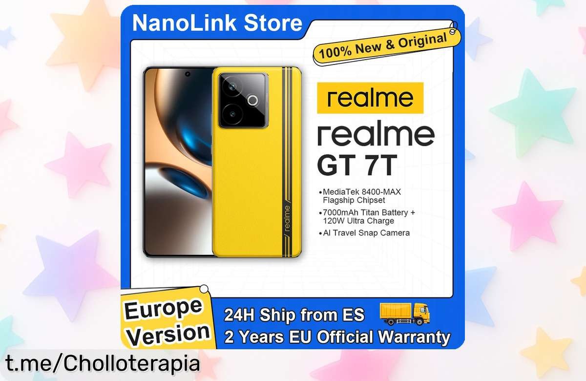 Increíble móvil Realme GT 7T con batería de titanio y carga rápida a un precio loco, ¡no te lo pierdas porque es una oportunidad única para disfrutar la tecnología más top!