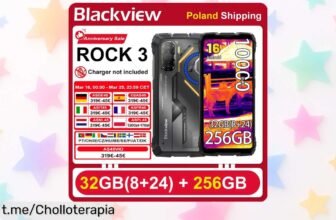 Increíble móvil todoterreno Blackview ROCK 3 con batería brutal y pantalla gigante, ¡ahora a un precio regalado que vuela! No dejes pasar esta oportunidad única.