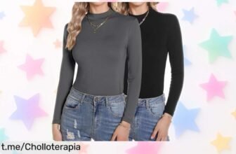 Increíble pack de 2 camisetas térmicas Aottori para mujer, suaves y con cuello alto: ¡ofertón que no puedes dejar escapar si quieres lucir bien y estar calentita!
