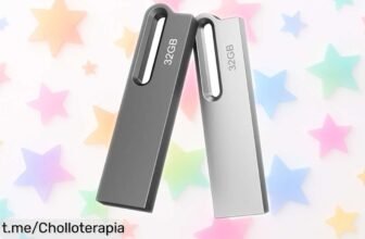 Increíble pack de dos memorias USB 32GB rápidas y resistentes al agua, ¡solo por un precio súper bajo! No pierdas la oportunidad de llevar tus datos a donde quieras con seguridad.