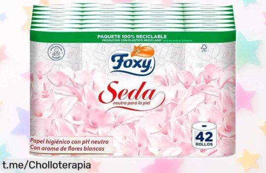 Increíble papel higiénico 3 capas FOXY en pack de 42 rollos, ¡un ofertón que no te puedes perder para mimar tu piel y llenar la casa con suavidad!