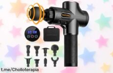 Increíble pistola de masaje muscular eléctrica de 30 velocidades, rebajada para que relajes tus tensiones en silencio: ¡aprovecha este ofertón antes que se acabe!