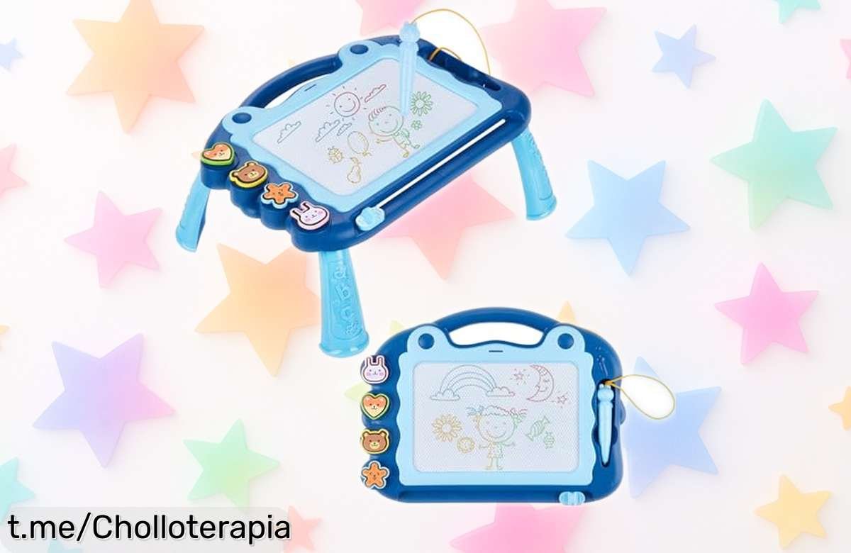 Increíble pizarra de dibujo mágica infantil Eucomir con 3 modos y borrado rápido, ¡un super chollo para que los peques suelten su creatividad sin límites!