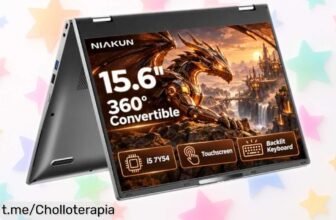 Increíble portátil convertible 2 en 1 con pantalla giratoria y potencia de sobra a un precio de escándalo que hará vibrar tu día a día. ¡No te lo pierdas!