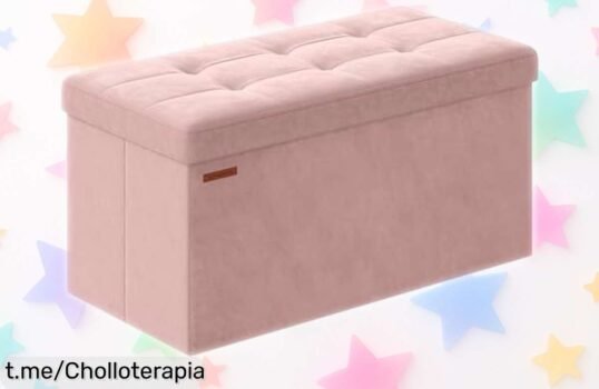 Increíble puff baúl SONGMICS: guarda y siéntate sin preocupaciones, ¡ahora con un precio loco que no vas a querer dejar escapar!