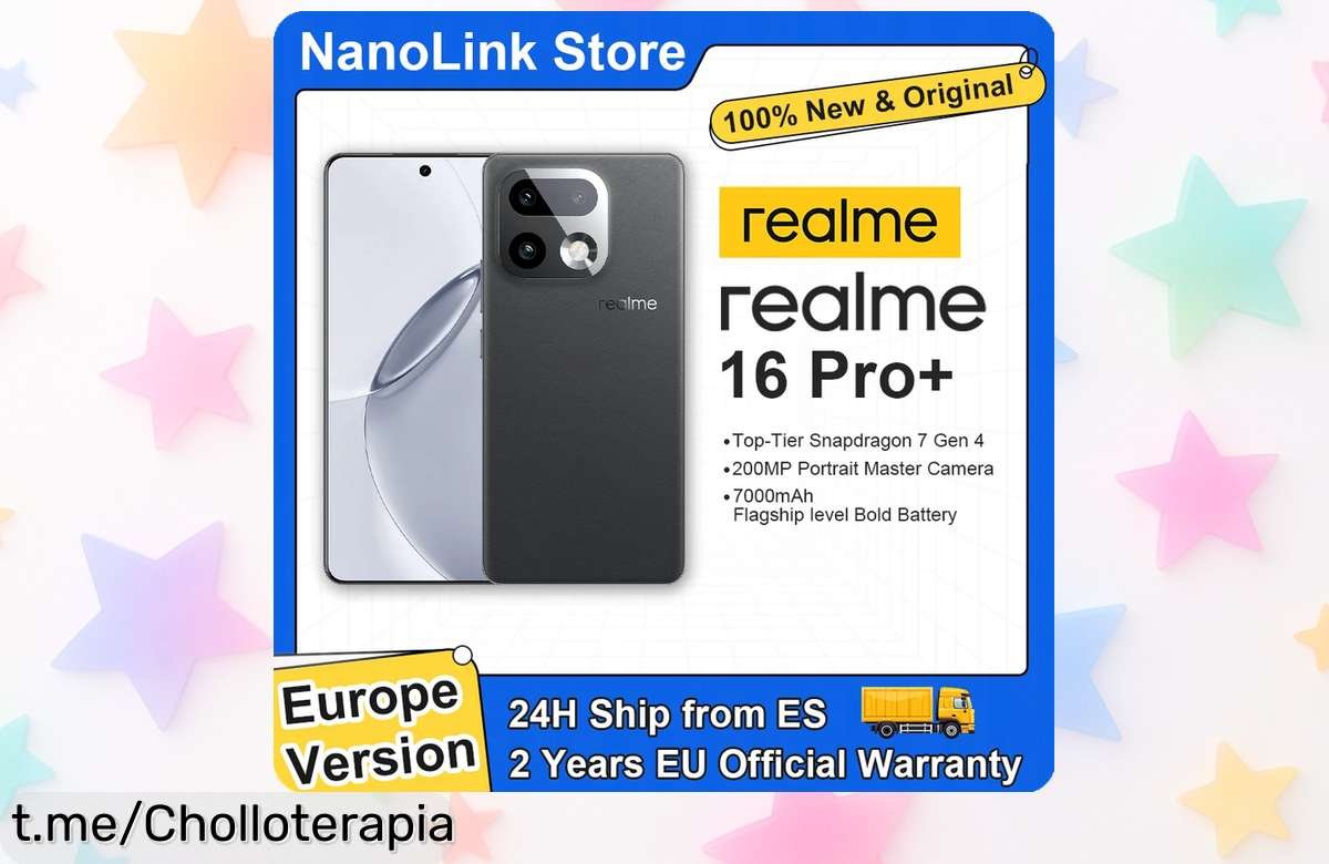 Increíble realme 16 Pro Plus 5G con cámara de 200MP y pantalla curva a solo un precio brutal, ¡no dejes escapar esta joya para disfrutar al máximo tus fotos y juegos!
