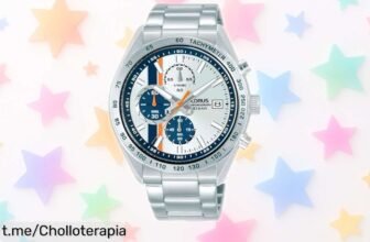 Increíble reloj de hombre LORUS RM399JX9 con correa resistente y sumergible hasta 100 metros, ¡un ofertón imperdible que te encantará tener en tu muñeca!