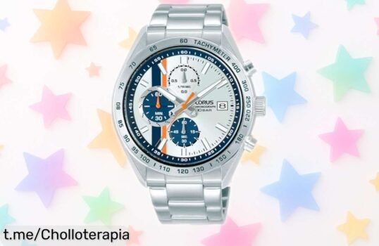 Increíble reloj de hombre LORUS RM399JX9 con correa resistente y sumergible hasta 100 metros, ¡un ofertón imperdible que te encantará tener en tu muñeca!