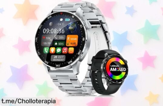 Increíble reloj inteligente de hombre con pantalla AMOLED y más de 100 modos deportivos, ¡aprovecha su precio loco antes que se agote!
