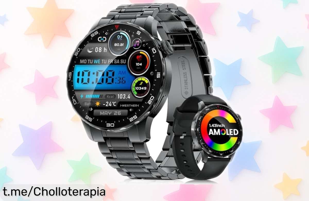 Increíble reloj inteligente para hombre con pantalla AMOLED y 123 modos deportivos a precio de ganga, ¡aprovecha este ofertón antes que se acabe!