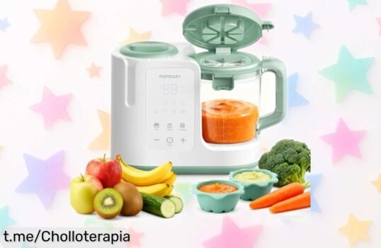 Increíble robot de cocina para bebés Momcozy 4 en 1 a precio loco, tritura y cocina purés finos ¡Haz la vida más fácil con este chollo que no puedes dejar pasar!