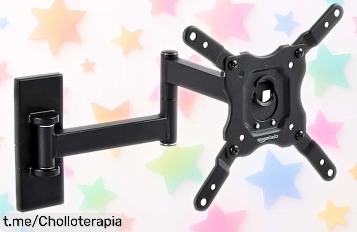 Increíble soporte de pared para TV Amazon Basics que gira y se inclina: monte su pantalla fácilmente y aproveche este ofertón limitado antes de que desaparezca.