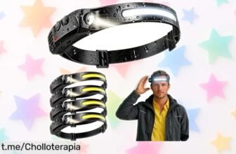 Increíbles linternas frontales recargables con sensor de movimiento y 5 modos de luz, ¡chollo que ilumina tus aventuras sin romper el banco!