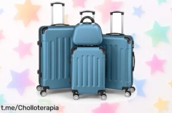 Increíbles maletas de viaje LEADZM de 4 piezas con neceser y candado, ¡un ofertón que te hará viajar más seguro y sin gastar una fortuna!