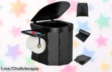 Inodoro portátil WADEO con tapa aromacontrol y soporte para móvil, el chollo que hará de tus escapadas una experiencia más cómoda y agradable. ¡No te lo pierdas!