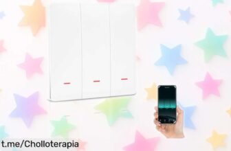 Interruptor de luz inteligente WiFi triple: controla las luces desde tu móvil, compatible con Alexa y Google Home. ¡Chollo que no puedes dejar escapar!