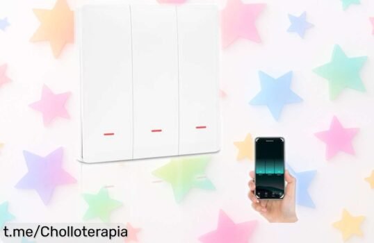 Interruptor de luz inteligente WiFi triple: controla las luces desde tu móvil, compatible con Alexa y Google Home. ¡Chollo que no puedes dejar escapar!