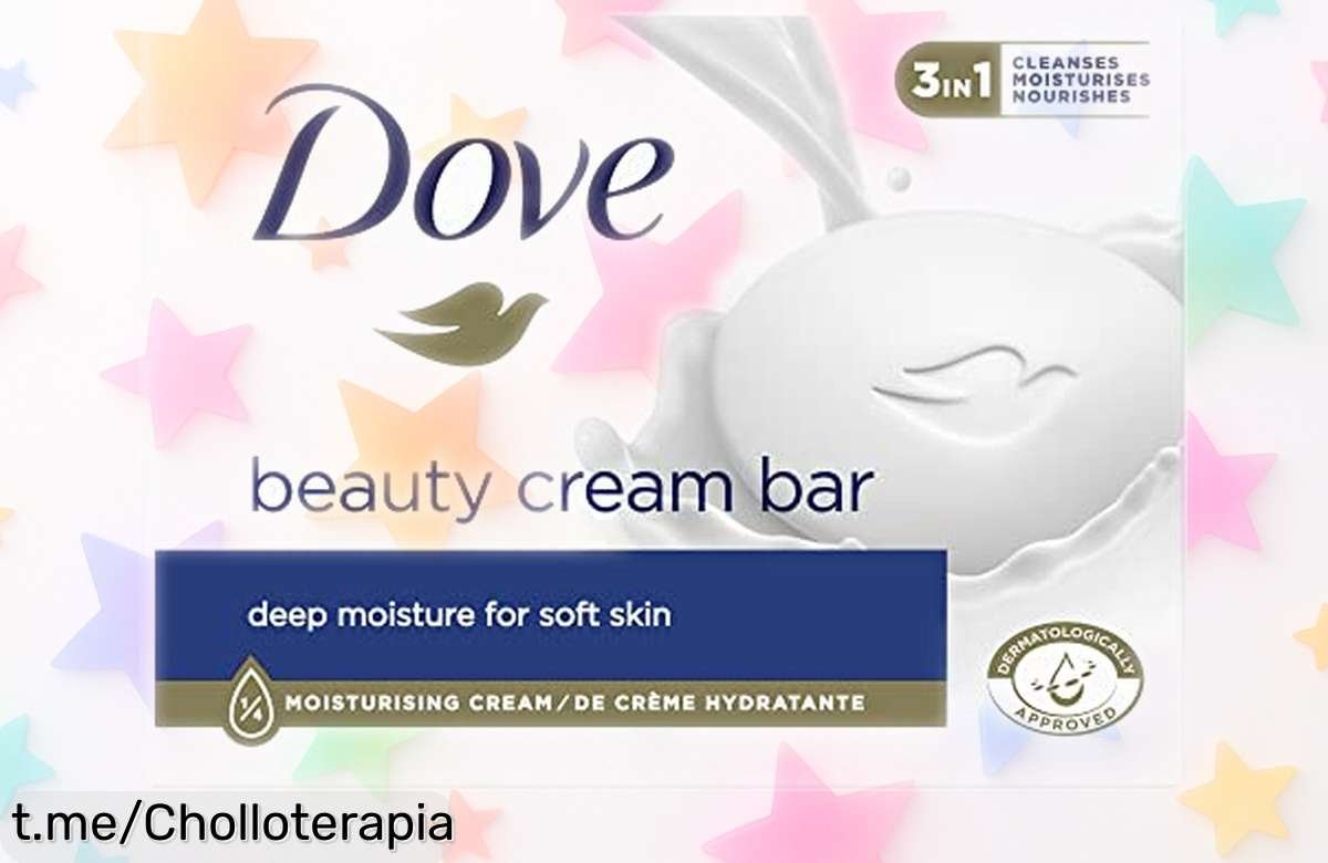 Jabón en pastilla Dove original, el ofertón que tu piel merece: suave, hidratante y al mejor precio. ¡No dejes pasar esta oportunidad para sentirte increíble!