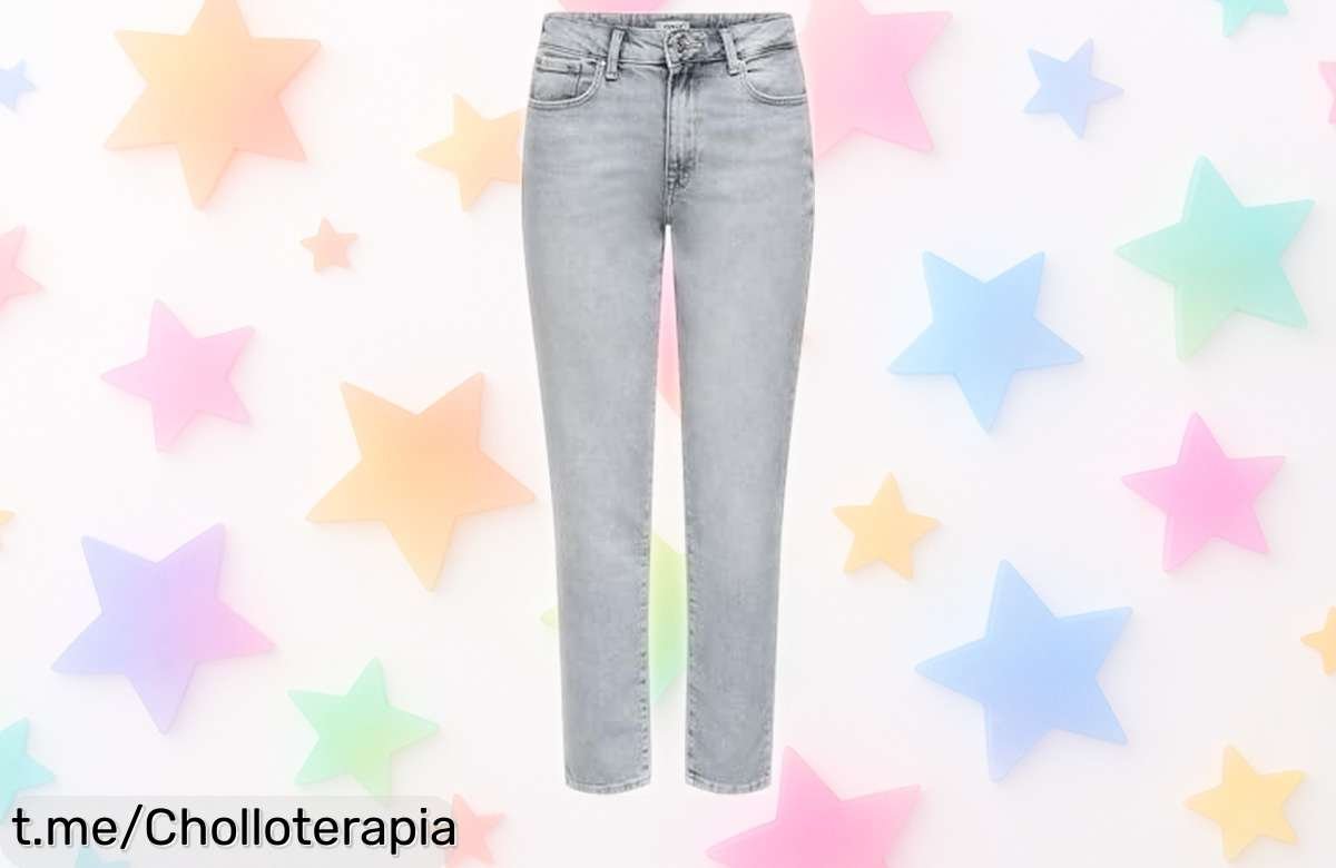 Jeans straight Only Onlemily con cintura alta: estilo que dura todo el día a un precio de ganga, ¡no te quedes sin ellos y dale un toque fabuloso a tu look!