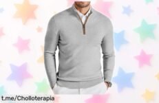 Jersey con cremallera COOFANDY para hombre, ligero y clásico a un precio de escándalo: renueva tu armario ahora y siéntete increíble cada día. ¡No te lo pierdas!