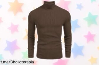 Jersey de cuello alto COOFANDY para hombre, ajuste perfecto y precio loco ¡No te quedes sin él, es el básico que tu armario necesita!