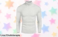 Jersey de cuello vuelto COOFANDY para lucir increíble y calentito, ¡ahora a precio tirado! Aprovecha este ofertón y renueva tu armario sin complicaciones.