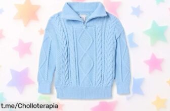 Jersey de punto con cremallera y cuello alto para niño Amazon Essentials a un precio loco, ideal para el frío y super resistente. ¡No dejes pasar esta oportunidad única!
