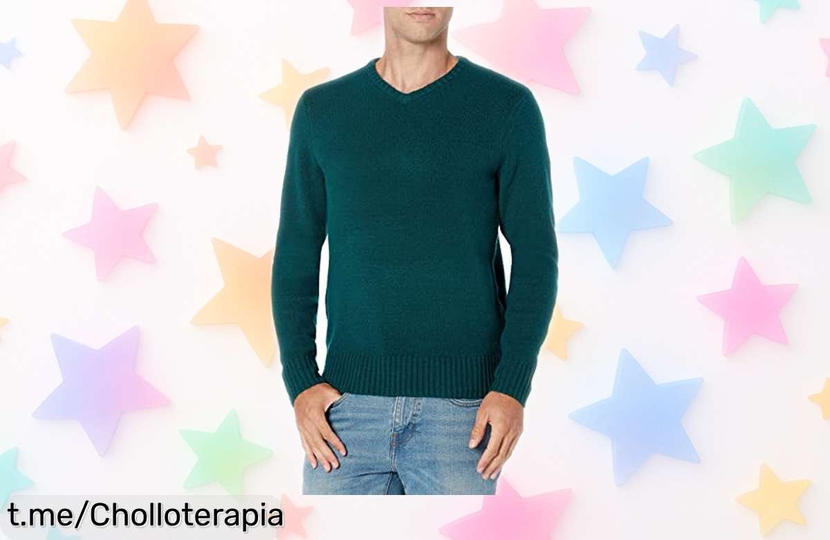Jersey manga larga Amazon Essentials de tela suave, bajada de precio que no te puedes perder; dale un toque con estilo a tu look y siéntete increíble ¡Hazte ya con el tuyo!