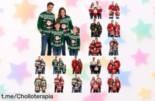 Jerseys navideños para toda la familia con diseños chulos y manga larga a precio rebajado; ¡corre, que este descuentazo no se repite!