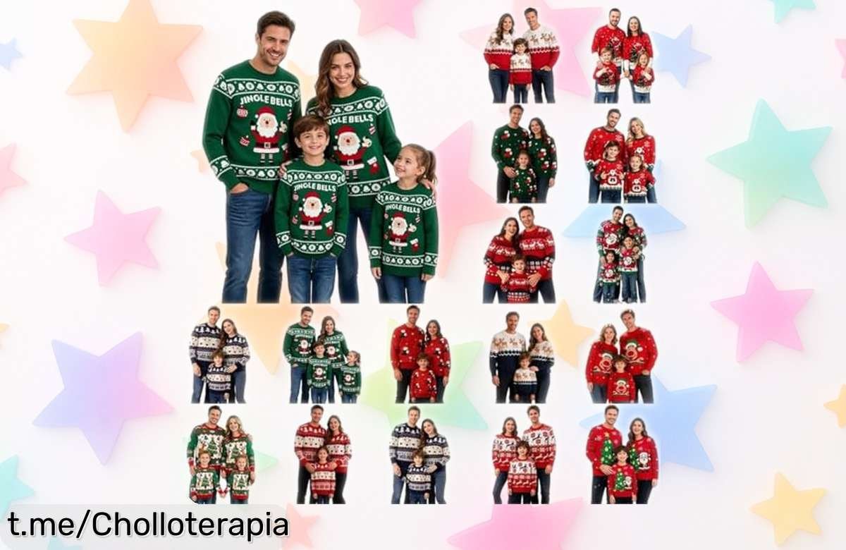 Jerseys navideños para toda la familia con diseños chulos y manga larga a precio rebajado; ¡corre, que este descuentazo no se repite!