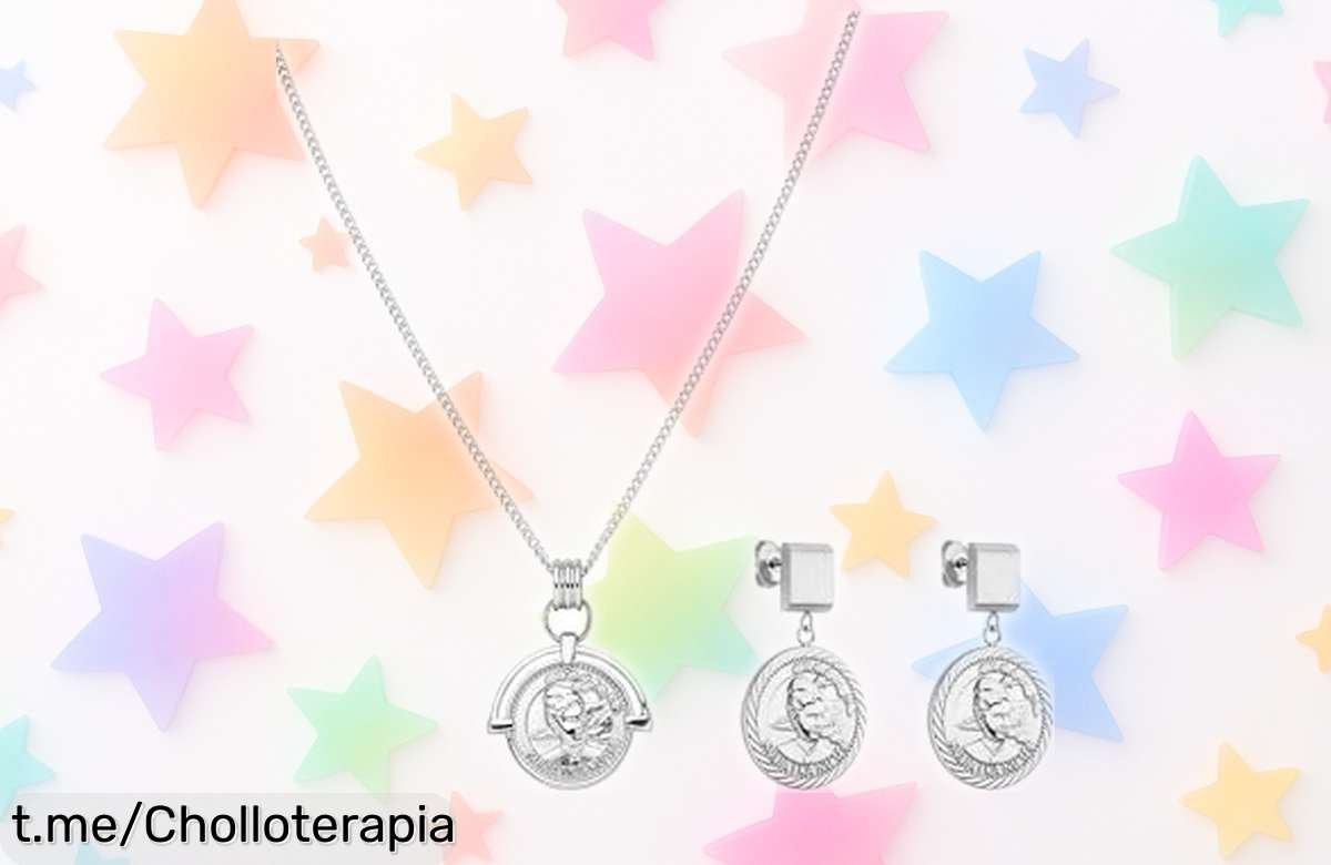 Juego de collar y pendientes Purelei con colgante de moneda, un super chollo que hará brillar tu estilo como nunca. ¡No te quedes sin el tuyo antes que se agoten!