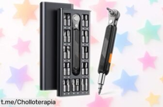 Juego de destornillador mini Jorest 24 en 1 con trinquete a precio locazo, ideal para esas reparaciones difíciles. ¡No te quedes sin el tuyo y soluciona todo rápido!