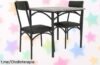 Juego de mesa de comedor 3 piezas con estructura metálica y sillas tapizadas, ¡ahora a un precio increíble que no puedes dejar pasar!