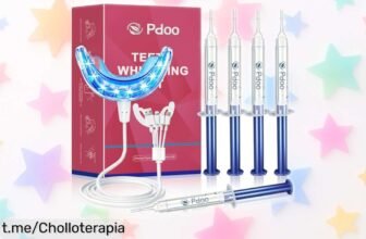 Kit de blanqueamiento dental LED que ilumina tu sonrisa hasta 8 tonos y ahora a precio de ganga, ¡no te quedes sin el tuyo y sorpréndete con los resultados!