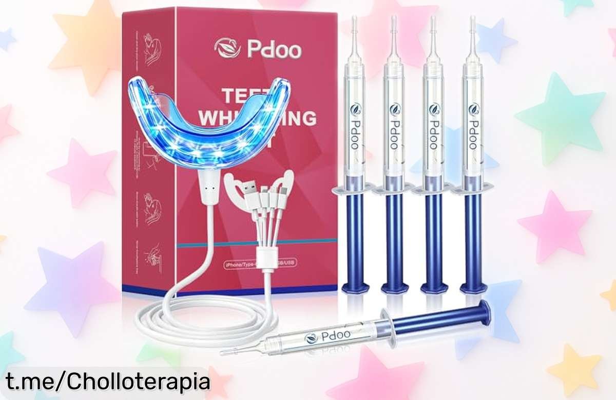 Kit de blanqueamiento dental LED que ilumina tu sonrisa hasta 8 tonos y ahora a precio de ganga, ¡no te quedes sin el tuyo y sorpréndete con los resultados!