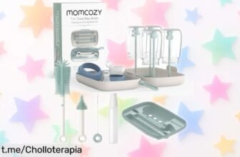 Kit de limpieza 7 en 1 Momcozy para biberones: chollazo que lo deja todo limpio y organizado, ¡no te quedes sin el tuyo y disfruta la serenidad en casa!