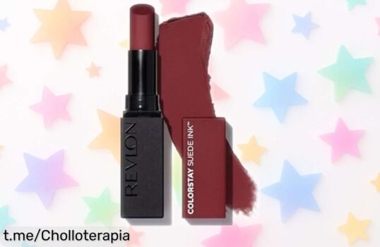 Labial mate Revlon ColorStay Suede Ink, resalta tu belleza con colores intensos todo el día y descubre todos los tonos a un precio de ganga. ¡No te quedes sin el tuyo!