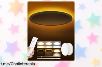 Lámpara LED de techo Tyreses ultrafina y regulable, ¡ofertón para que tu hogar brille! No te quedes sin la tuya: ilumina tus momentos con calidez desde el sofá.