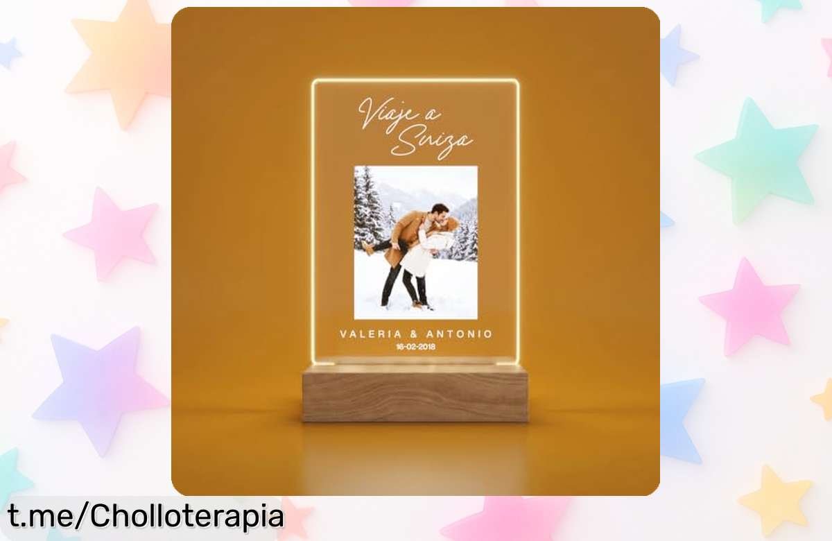 Lámpara LED personalizada con foto y nombres, el detalle que emociona a tan solo un precio loco ¡No dejes pasar esta oportunidad única para iluminar tu hogar!