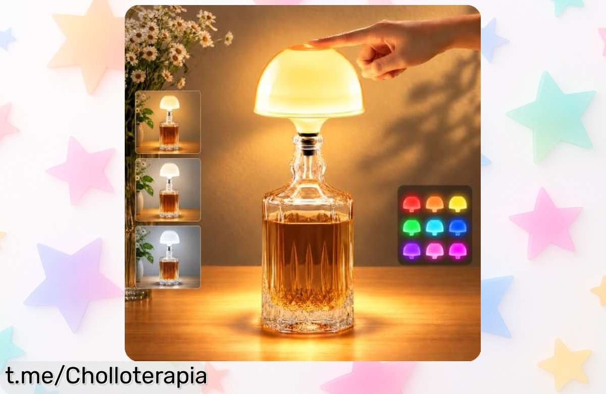 Lámpara LED recargable USBC con luz regulable y 7 colores, ¡un ofertón ideal para crear ambiente en terrazas! No dejes pasar esta oportunidad única de iluminar tus momentos especiales.