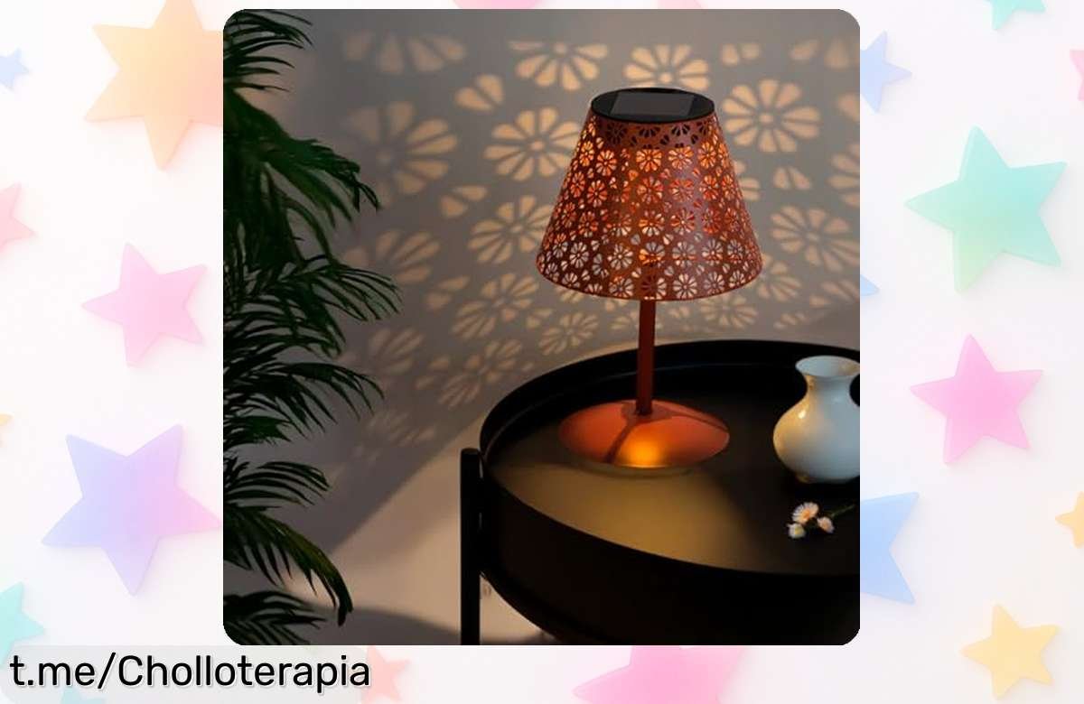 Lámpara LED solar Mimotec Hearth: Ilumina tu jardín sin cables ni estrés, un ofertón que traerá calidez a tus noches. ¡Aprovecha antes que se agote!