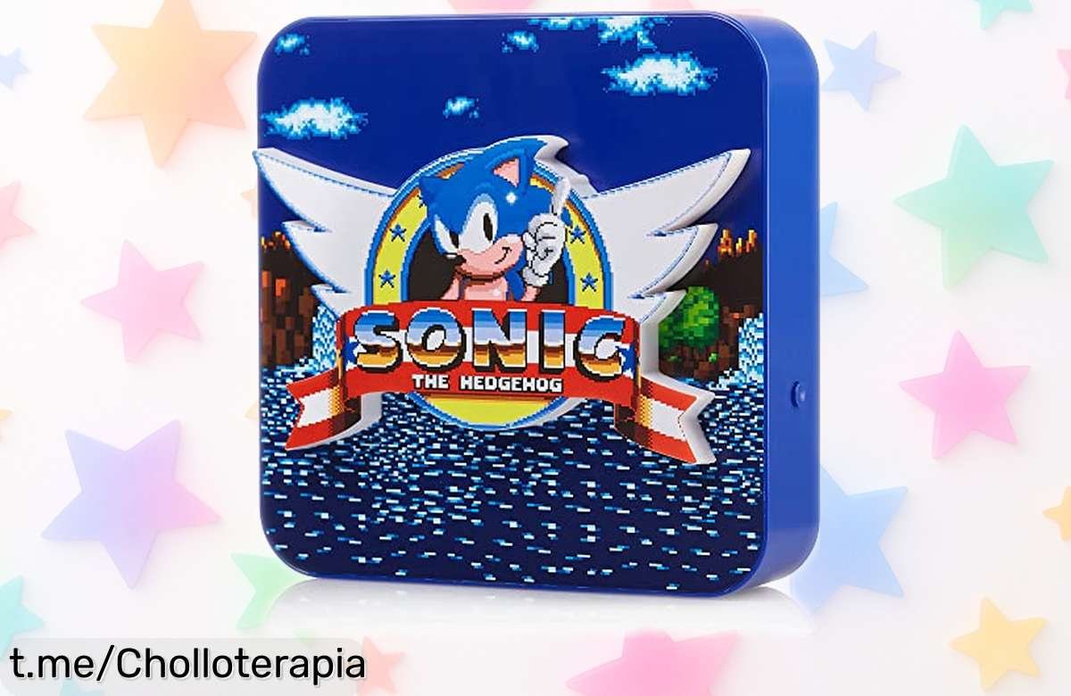 Lámpara Sonic The Hedgehog para gamers, cuida tus ojos y transforma tu habitación; ¡es un chollazo que no puedes dejar escapar!