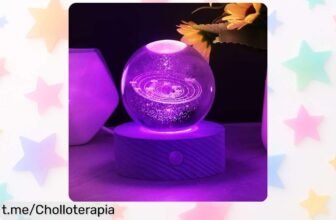 Lámpara de bola de cristal 3D del sistema solar con luz LED suave de HOTUT, ¡porque iluminar tu espacio nunca estuvo tan a buen precio! No te lo pienses más.