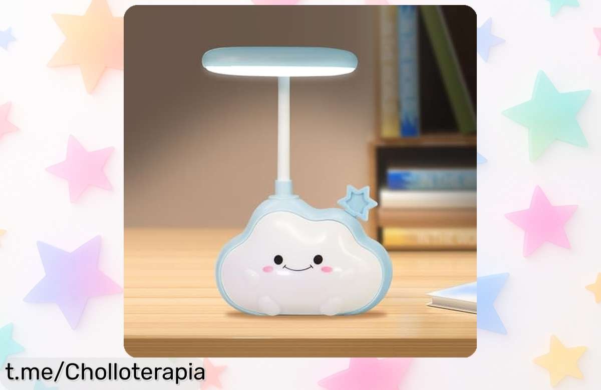Lámpara de escritorio infantil Wetry con luz LED que cambia de color, ¡un super chollo para iluminar la imaginación y alegrar las noches de juego!